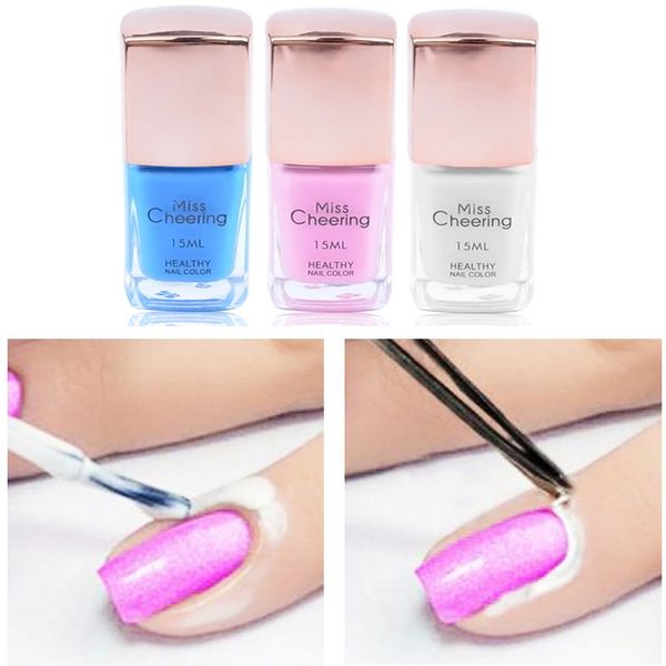 

new 1 box 15ml nail peel off liquid finger skin protected glue tape clean base coat beauty care tools nail uv gel polish, Red;pink