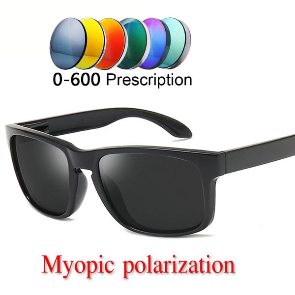 

sunglasses 2021 diopter finished myopia polarized men women nearsighted glasses fashion square men's driving goggles uv400 nx, White;black