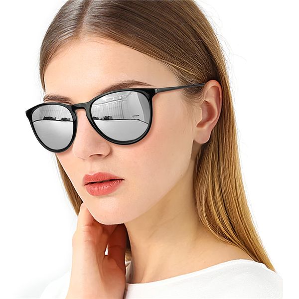 

fashion round sunglasses mirror glasses polarized sun glasses luxury driving beach travel goggles eyewear gafas 2020, White;black
