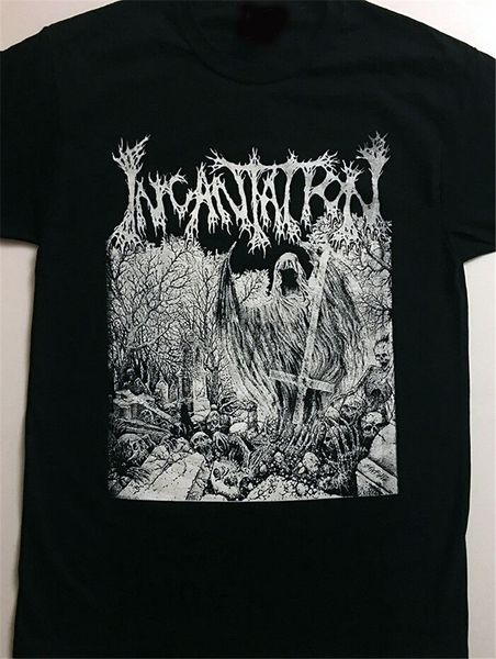 

incantation t shirt death metal immolation dismember morbid angel blood s - xl hip-hop tee shirt