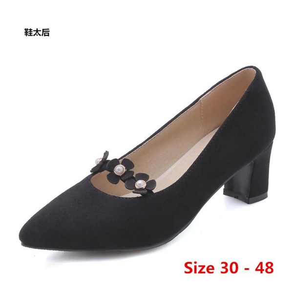 

stiletto women pointed toe pumps high heel shoes party wedding women concise office lady high heels small big size 30 - 48, Black