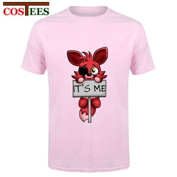 

kawaii fnaf plush foxy men t shirt summer hip hop t-shirt pre-cotton o-neck tshirt man children kids brand clothing teenage boys