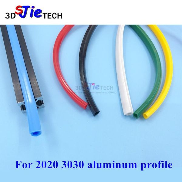 

omputer & office 20 30 serie 6mm 8mm flat seal for 2020 3030 aluminum profile soft slot cover/panel creality holder black/white/blue/red