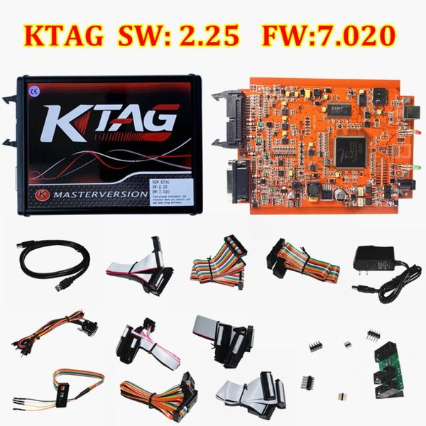 

red ktag v7.020 sw 2.25 no token ecu chip tuning tool ktag 7.020 master online version car truck ecu programmer