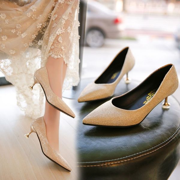 

women's shoes 2020 summer new black work shoes cat heel pointed high heels women's stiletto all-match medium heel shoes