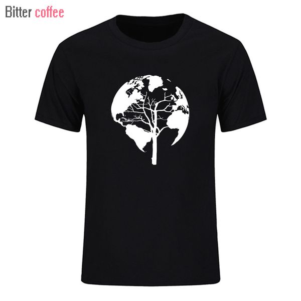 

bitter coffee summer t-shirt funny tree nature world map short sleeve dad and mom t shirt casual tee