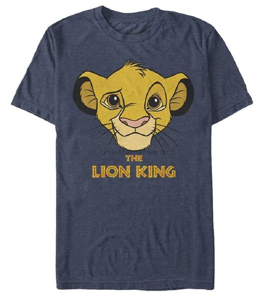 

man t-shirt simba face mens navy heather t-shirt