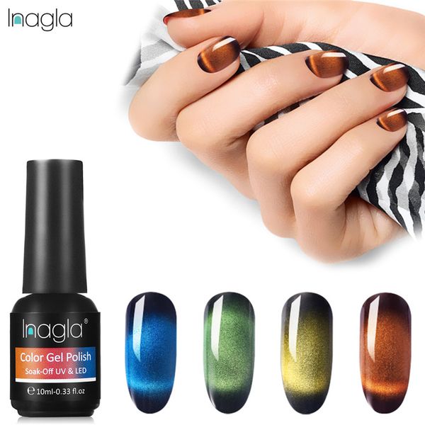 

inagla 10ml gemstone color series nail gel polish soak off uv led nail polish lacquer varnish base coat manicure art salon, Red;pink