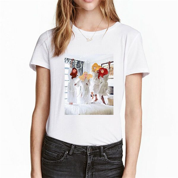 

princess bathrobe party summer t shirt aesthetic harajuku women white vogue grap birthday gift tee shirt