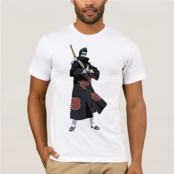 

generic кисаме наруто мужская хлопка с коротким рукавом печати t-shirt white