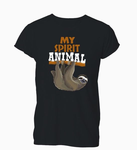 

2019 fashion summer t-shirt spirit animal sloth funny spiritual lazy t-shirt tshirt mens womens tee shirt
