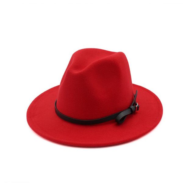 

wide brim hats 2021 fashion women men fedora hat wool panama jazz, Blue;gray