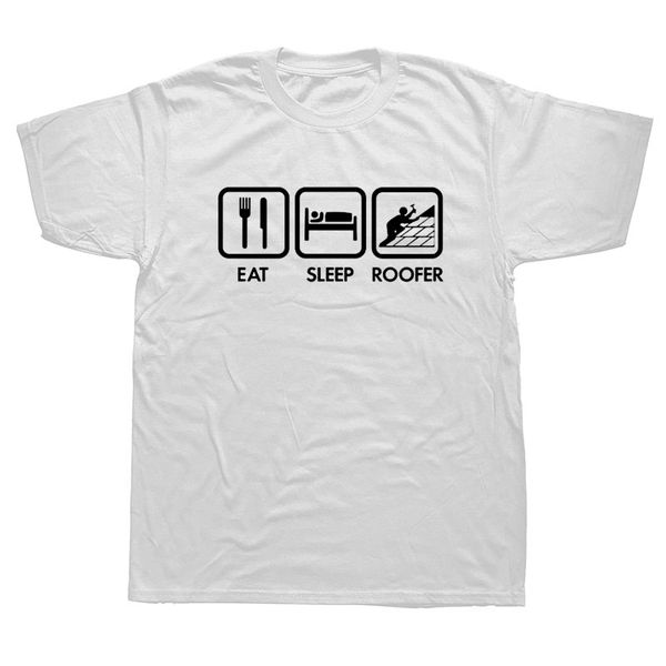 

custom tee shirts online short sleeve o-neck mens eat sleep roofer tools t shirts