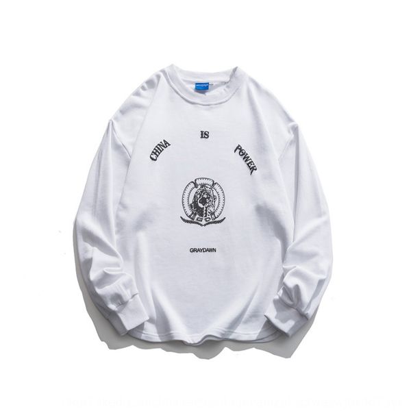 

nan xia qiao zhuang 2020 autumn new base pullover pullovershirt pullovershirt street trend lion head printed round neck pullover sweater for, Black