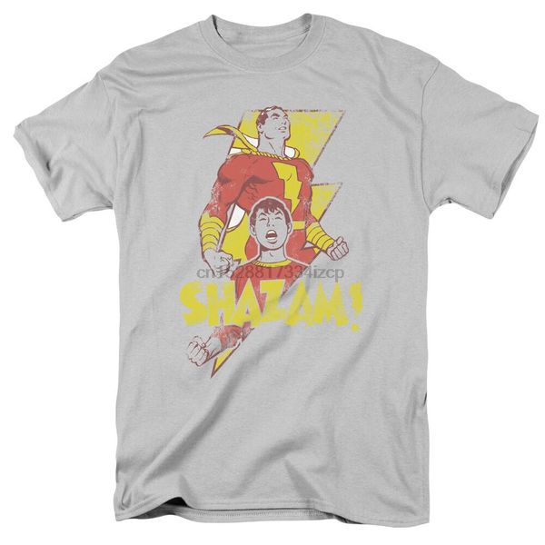

shazam classic comic transformation licensed t-shirt all sizes summer short sleeves cotton t shirt fashion tee