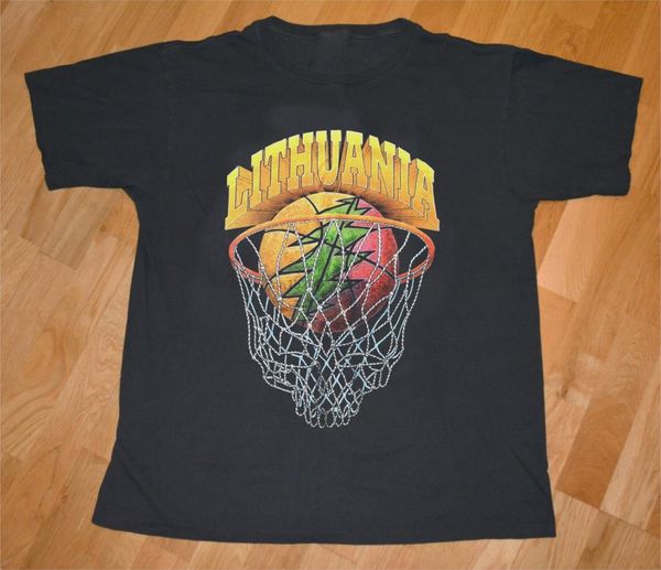 

vtg-reprint shirt 1996 lithuania basketball t shirt size#hot