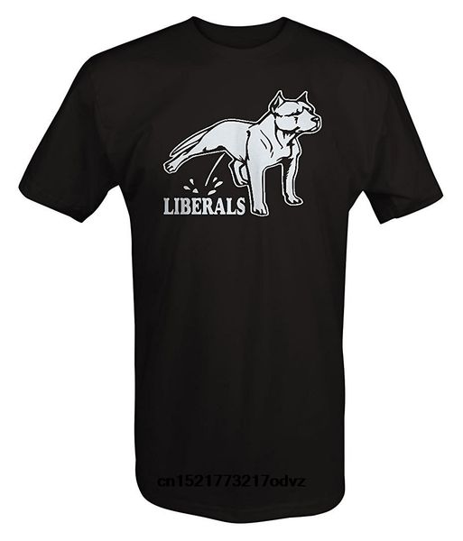 

men t shirt funny t shirt pitbull pee on liberals bull breed political funny conservative man fashion t-shirt women