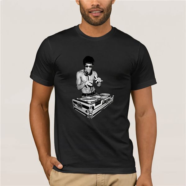

tshirt men new creative design kungfu father crazy bruce lee dj shirt men mma male jeet kune do hipster punk t shirt