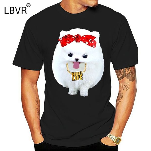 

hug thug gangster life золотой цепи собака рубашка gangsta dog tee женщины тенниска