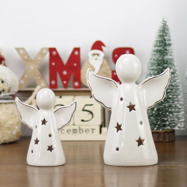 

decorative objects & figurines nordic modern geometric abstract angel statue ceramic home decoration porcelain girl doll hollow christmas de