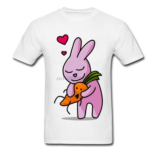 

kawaii rabbit carrot pure cotton fashion cartoon t-shirts for student funny design print t shirt cute hare mix order