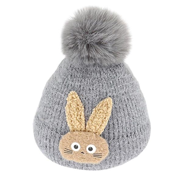 

kids toddler baby winter ear flap beanie boy girl pompom knit crochet hat cap hat earmuffs children christmas headwear#e30, Yellow