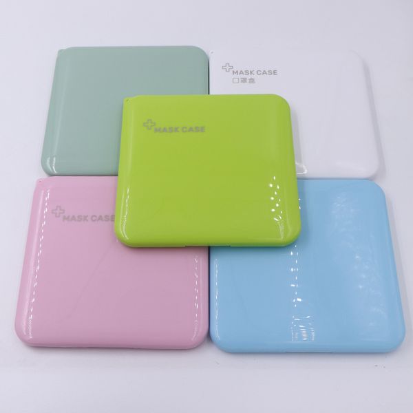

dustproof mask storage box portable disposable face masks container safe pollution-disposable storage colorful case storage organizer