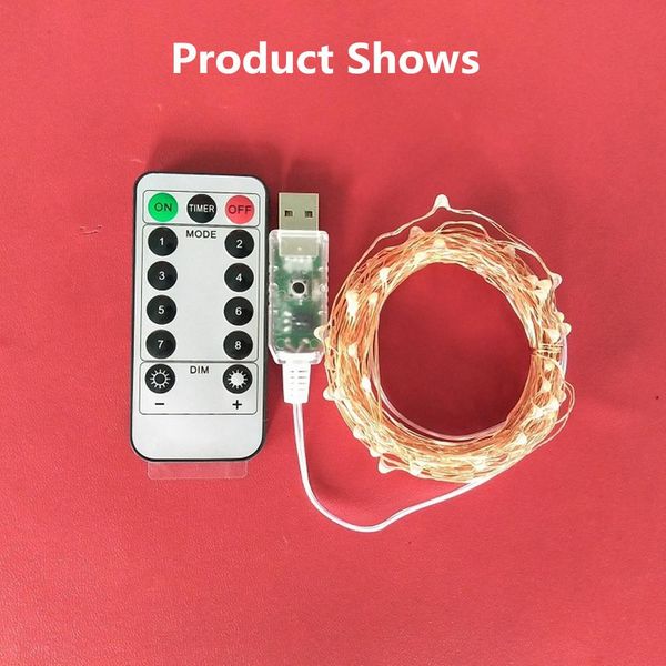 

led string light 5 10m 20m 50 100 200led usb 8mode remote control lights fairy garlands wedding christmas holiday decor lamps bbyprx