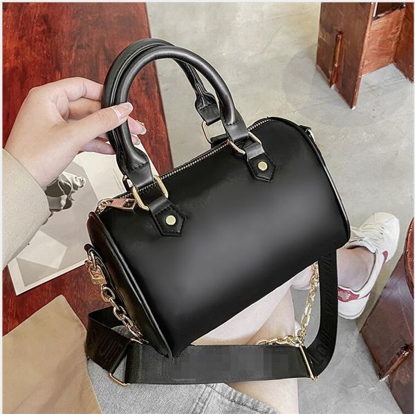 

women's dupe rep classical design old flower boston bag with chain shoulder straps and wide strap fashion brand hand bags 7201