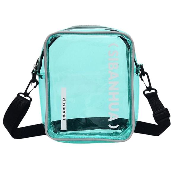 

2020 selling fashion lady pvc personality transparent jelly wild shoulder bag soft handle messenger bags flap solid bag