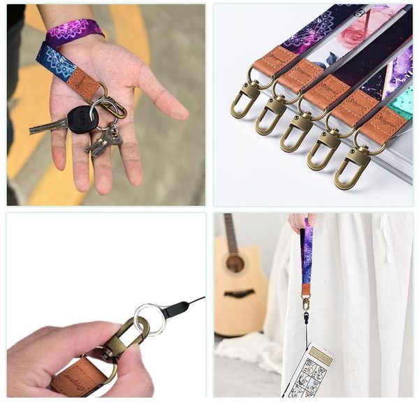 

multi keychain mobile phone charm neck strap lanyard for keycord id card strap rope usb badge holder diy lariat lanyard jlljst