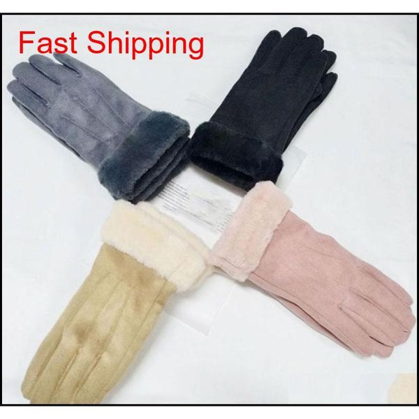 

women winter ski finger gloves touch screen gloves thicken ski gloves solid color warm soft 4 colors wby8a