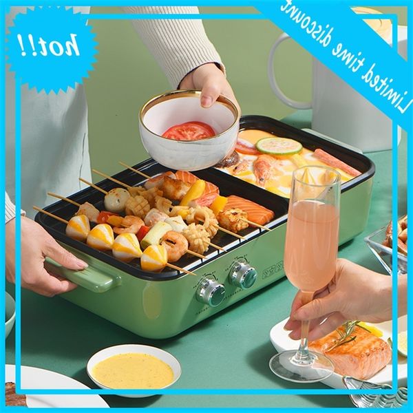 

korean internet red electric plate dormitory mini home small frying barbecue pot