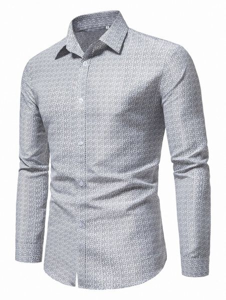 

men allover print shirt k686#, White;black