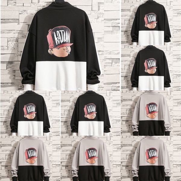 

autumn 2020 new style men's loose and comfortable leisure clothingfashion clothes autumn 2020 new style men's loose and comfortabl, Black