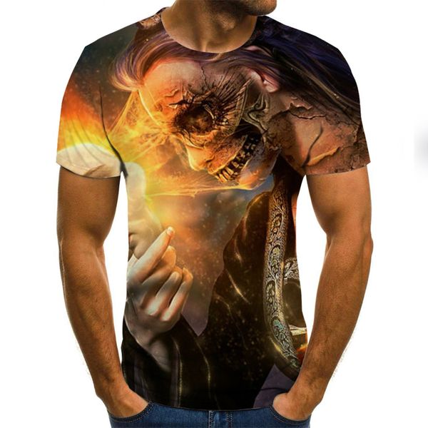

printed summer 3d print shirts horror funny humor men clothing