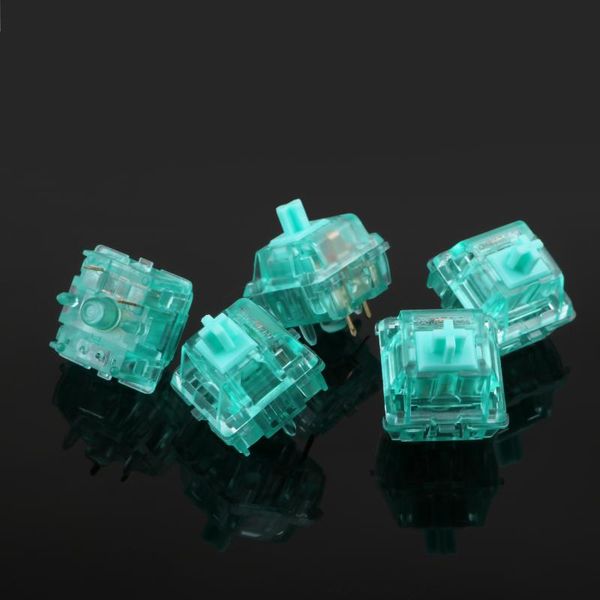 

new arrival zealpc turquoise tealios transparent switch for customized mechanical keyboard linear switches 63.5g