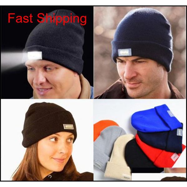 

beanie led glowing knitted caps with 5 led flash light novelty led hat for hunting camping grilling jogging walking 18 colors ljjz834 jf7ys