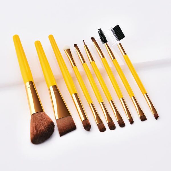 

9pcs professional makeup brushes set powder foundation eyeshadow make up brushes cosmetics soft synthetic hair