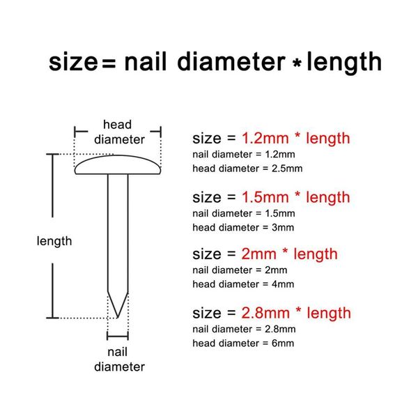 

10 100шт латунный бронзовый золотой диаметр 1.2mm 1.5mm 2.8mm 2mm pure copper малый mini round head nail tack length850mm bbyvwu hotstore201