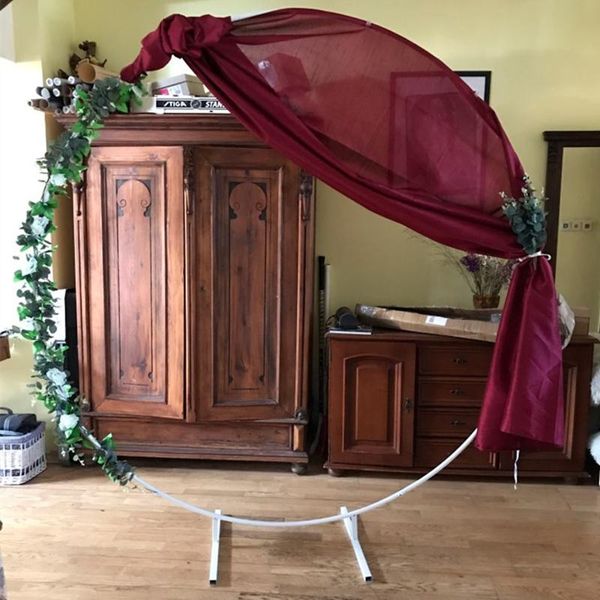 

wedding props iron ring arch background single arch flower gate outdoor lawn wedding flower door shelf party decoration