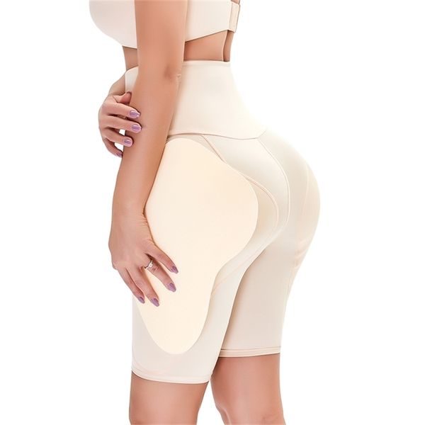 Fake Ass Bonquim Tummy Butt Lift Lift Lift Compression Shorts High Cintura Treinador Body Shaper Hip Pads Enhancer Booty Lifter 201223