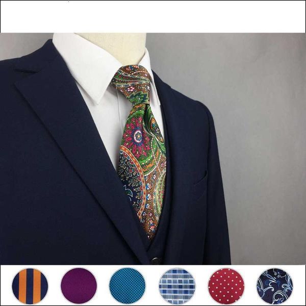 

necktie luxury paisley ties men for classic blue green red floral tie wedding gift school accessories formal dresses, Black;gray
