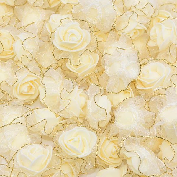 

свадебные розы 4см цветы heads diy головка для fringe пены цветка украшение 20pcs блеск искусственный шелк ручной пачка bbyhnl packing2010