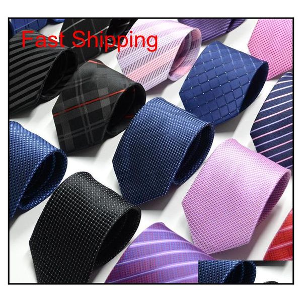 

high-end silk necktie fashion design mens business silk ties neckwear jacquard business tie wedding neckwear 80 colors mzfax, Blue;purple