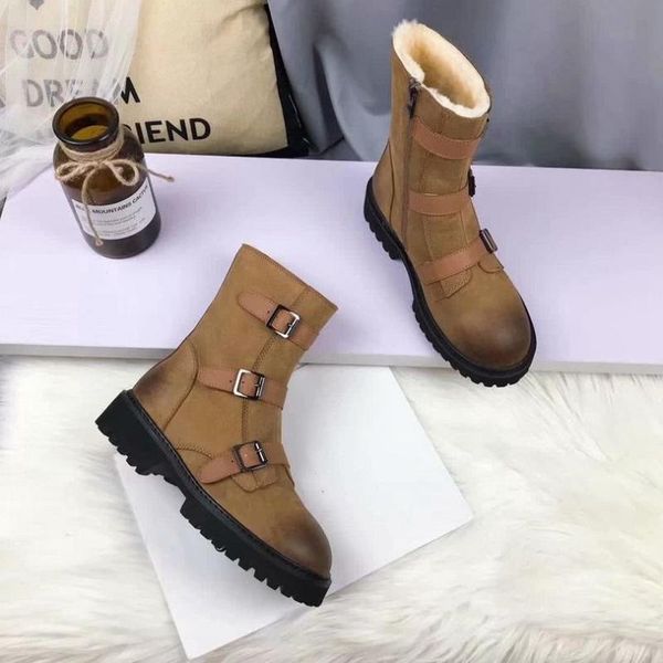 

comfortable round toe ankle metal decoration flats boots fashionable prom women shoes, Black