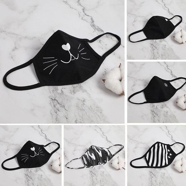 

2020 summer black camo star fashion party designer luxury face mask women men washable reusable dust windproof protect cotton masks