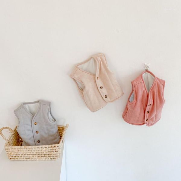 

0-24m baby vest autumn winter newborn baby boy and girls cardigans kids waistcoat infant coat children outwear clothes1, Blue;gray