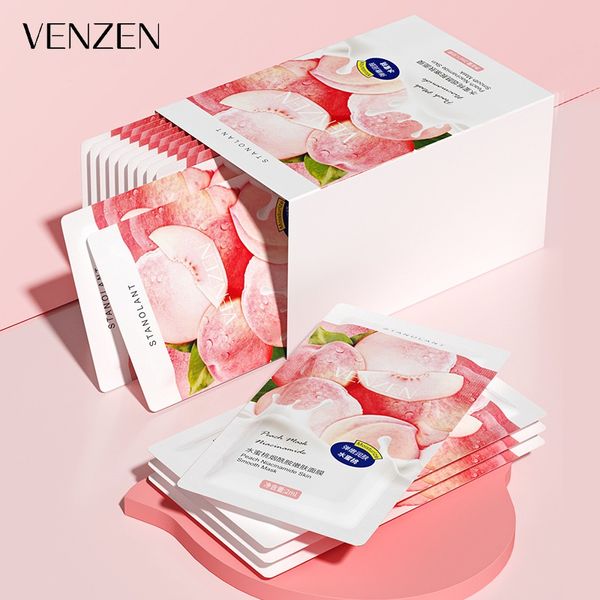 Venzen 1 caixa pêssego sono máscara creme iluminar a pele facial máscara creme hidratante máscara creme cuidados com a pele