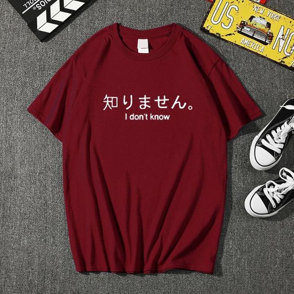

men's t-shirts 2021 t-shirt harajuku japan fun cotton letter print breathable trendy large size casual t-shirt1, White;black